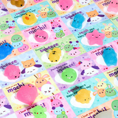 JOYIN 28-Pack Valentine's Day Cute Mochi Squishy Toys with Cards for Kids