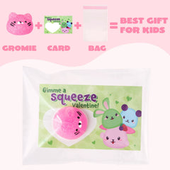 JOYIN 28-Pack Valentine's Day Cute Mochi Squishy Toys with Cards for Kids