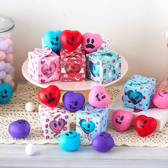 JOYIN 28-Pack Valentine Heart Stress Balls with Boxes