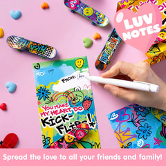 JOIN 28-Piece Valentine's Day Finger Skateboards with Cards for Kids, Party Favors