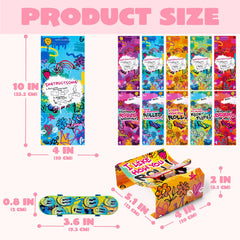 JOIN 28-Piece Valentine's Day Finger Skateboards with Cards for Kids, Party Favors