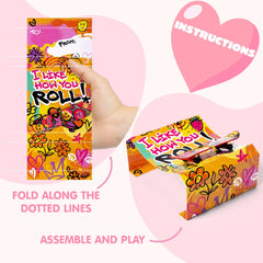 JOIN 28-Piece Valentine's Day Finger Skateboards with Cards for Kids, Party Favors