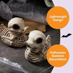 JOIN 2 PCS 4.5in Halloween Duck Skeleton Plastic Bones
