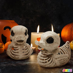 JOIN 2 PCS 4.5in Halloween Duck Skeleton Plastic Bones