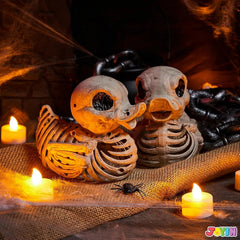 JOIN 2 PCS 4.5in Halloween Duck Skeleton Plastic Bones