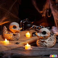 JOIN 2 PCS 4.5in Halloween Duck Skeleton Plastic Bones