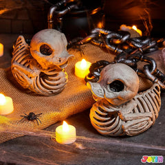 JOIN 2 PCS 4.5in Halloween Duck Skeleton Plastic Bones