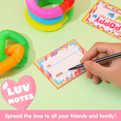 JOIN 30 Pack Valentine's Day Pop Tubes Fidget Toys for Kids