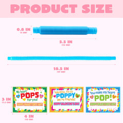 JOIN 30 Pack Valentine's Day Pop Tubes Fidget Toys for Kids