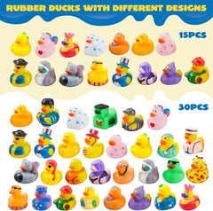 JOIN 30-Pack Assorted Rubber Ducks with Mesh Bag