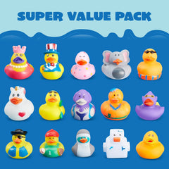 JOIN 30-Pack Assorted Rubber Ducks with Mesh Bag