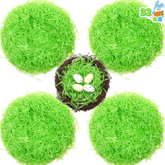 JOYIN 32 oz Light Green Plastic Easter Grass