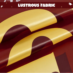 3Pcs Maroon & Gold Satin Graduation Backdrop Banners Class of 2026 Party Decor