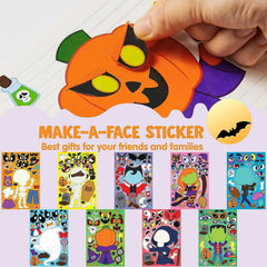 JOIN 45-Pack Halloween Make-A-Face Stickers for Party Decorations