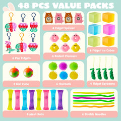 JOYIN 48 Pcs Prefilled Easter Eggs with Assorted Toys