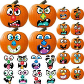 JOYIN 52-Piece Halloween Pumpkin Face Stickers for Party Decorations