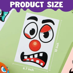 JOYIN 52-Piece Halloween Pumpkin Face Stickers for Party Decorations