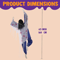 JOYIN 63-Inch Halloween Climbing Zombie Wall Decoration