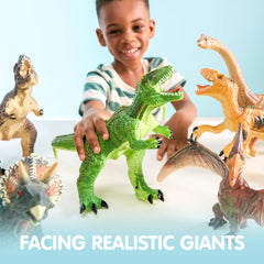 JOIN 6-Piece Large Soft Dinosaur Toy Set for Toddlers