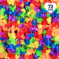 JOYIN 72-Pack Colorful Flower Leis for Pride Party Bulk Necklaces