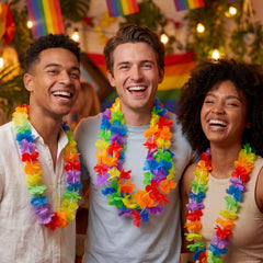 JOYIN 72-Pack Colorful Flower Leis for Pride Party Bulk Necklaces