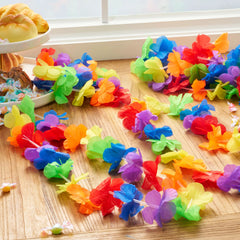 JOYIN 72-Pack Colorful Flower Leis for Pride Party Bulk Necklaces