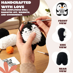 JOYIN Handmade Crochet Mini Penguin Doll with Card, Funny Gift for Mom