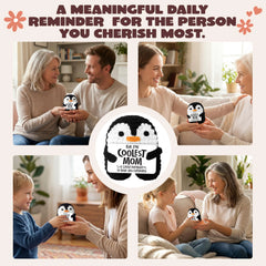 JOYIN Handmade Crochet Mini Penguin Doll with Card, Funny Gift for Mom