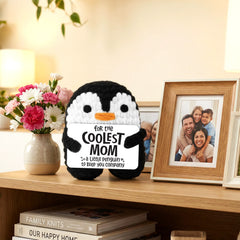 JOYIN Handmade Crochet Mini Penguin Doll with Card, Funny Gift for Mom