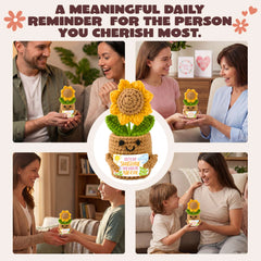 JOYIN Mini Sunflower Doll with Card, Funny Gift for Mom or Dad
