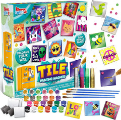 KLEVER KITS Magnetic Tile Painting Kit, 24 Pieces