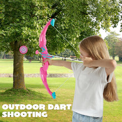 Kids LED Light-Up Archery Toy Set with Suction Cup Arrows, Target & Arrow Case