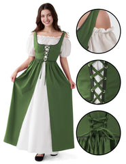 Medieval Renaissance Peasant Maxi Dress for Women
