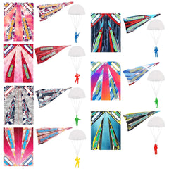 28-Piece Paper Planes with Parachute Toy Set for Kids