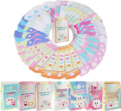 28-Pack Mochi Squishy Toys with Valentine's Day Cards for Classroom Exchange