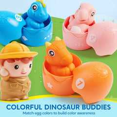 Montessori Dinosaur Number Train Toy - Counting & Matching Learning Toy with 9 Dinosaurs for Toddlers 1-3 Years