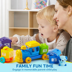 Montessori Farm Number Train Toy - Counting, Matching & Sorting Learning Toy with 9 Farm Animals for Toddlers 1-3 Years