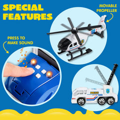 25-in-1 Police Carrier Truck Toy Set