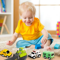 18-Pack Pull Back City Cars & Trucks Toy Set