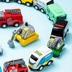 18-Pack Pull Back City Cars & Trucks Toy Set