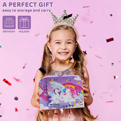 Purple Unicorn Castle Pretend Play Tin Teapot Set