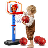 Toddler Basketball Arcade Game Set with Adjustable Goal and 4 Balls