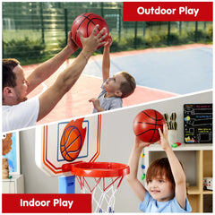 Toddler Basketball Arcade Game Set with Adjustable Goal and 4 Balls
