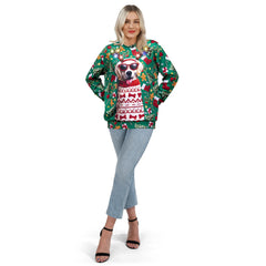 Unisex LED Light Up Reindeer Puppy Christmas Sweatshirt