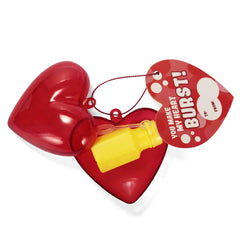 28-Pack Mini Heart Bubble Wands with Valentine's Day Cards for Kids Classroom Exchange Gifts