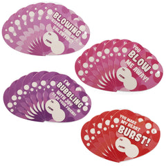 28-Pack Mini Heart Bubble Wands with Valentine's Day Cards for Kids Classroom Exchange Gifts
