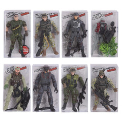 12Pcs Kids Valentine's Cards with Military Action Figure Toys - Classroom Exchange Gifts
