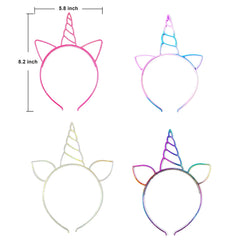 16 Pcs Kids Valentine's Cards with Unicorn Headbands - Classroom Exchange Gifts