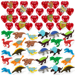 30-Piece Dinosaur Eraser Set with Valentine's Day Cards for Kids Classroom Exchange Gifts
