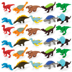 30-Piece Dinosaur Eraser Set with Valentine's Day Cards for Kids Classroom Exchange Gifts